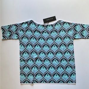 Carlisle Knit Peacock Pattern Top